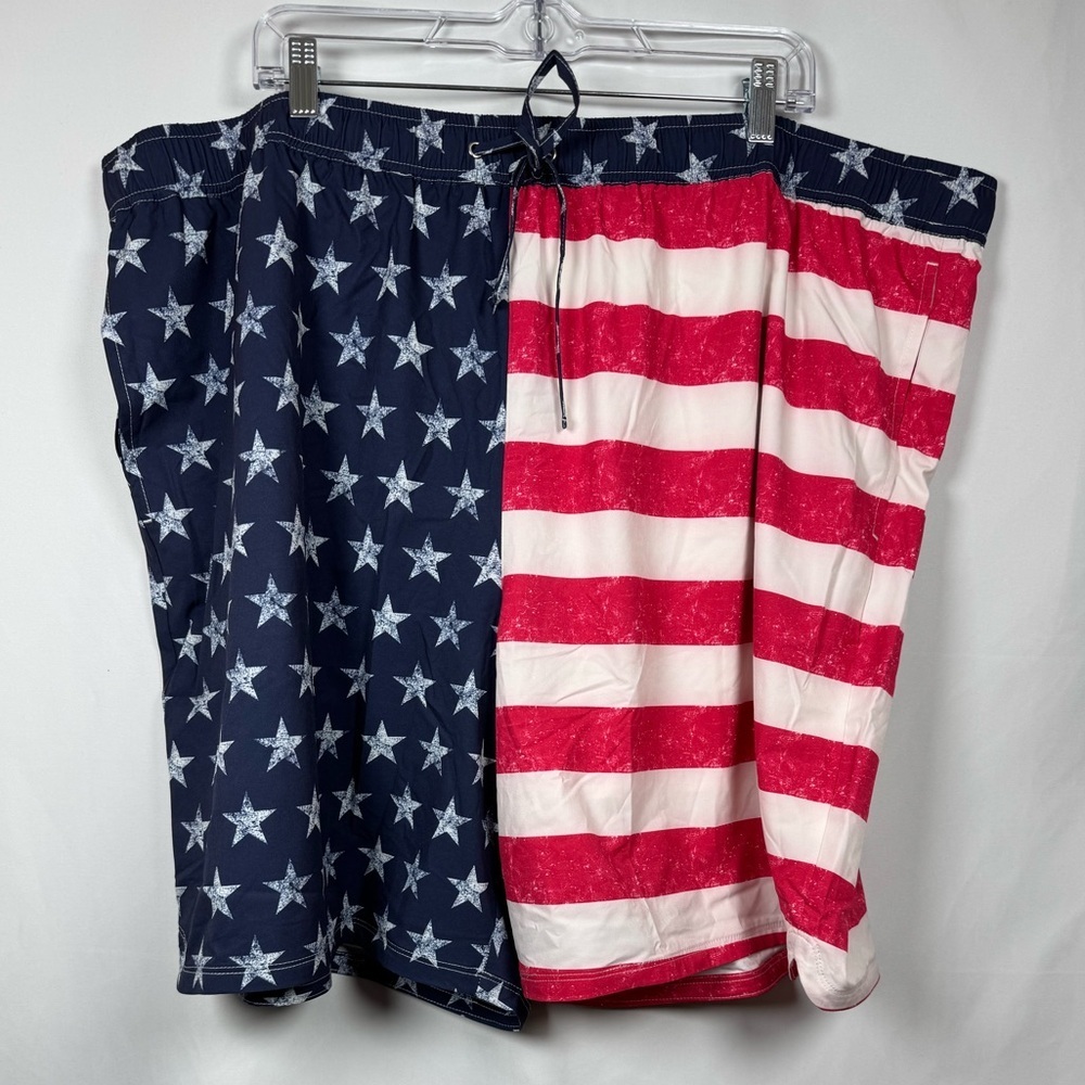 Denim & Co Beach Men's 8" Inseam Printed Swim Trunk 4XL